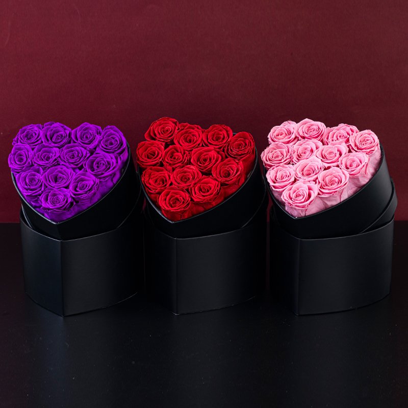 Hot Sale 12pcs Preserved Forever Roses in Box Elegant and Long-Lasting Floral Arrangement