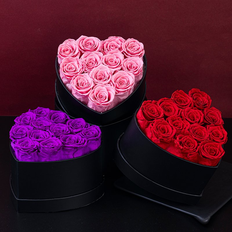 Hot Sale 12pcs Preserved Forever Roses in Box Elegant and Long-Lasting Floral Arrangement