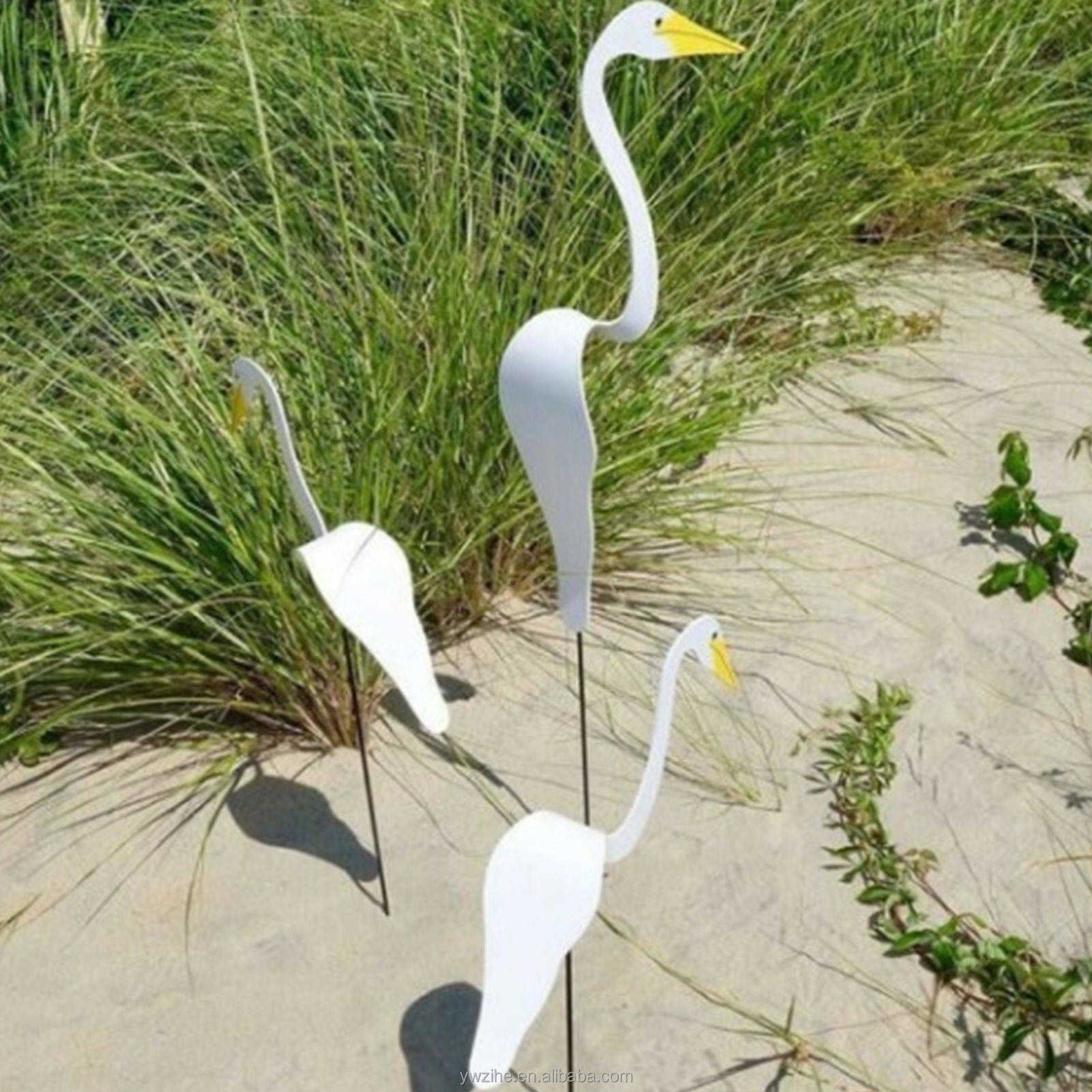 Artificial Flamingo Swirl Bird Garden Decoration Creative Decorative White Duck Spin With The Breeze Home Garden Decor