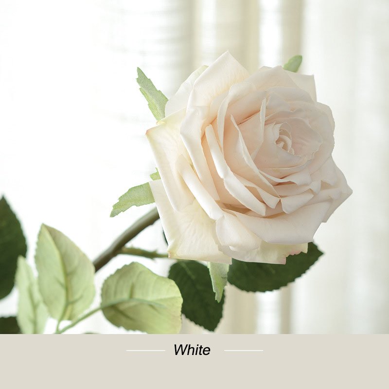 Classic wholesale single branch romantic rose Artificial Flowers For Home Decoration