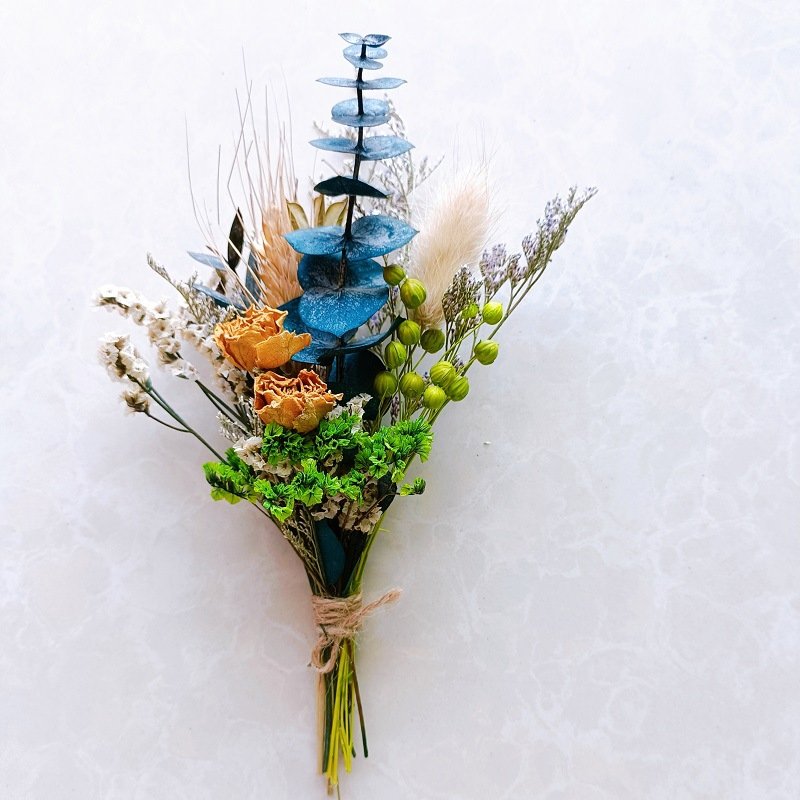 Ychon Mini bouquet of Preserved flowers Artificial dry flower Gift decoration for Valentine's Day and Mother's Day