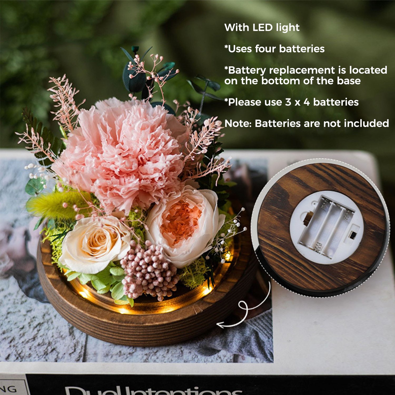 New Product Ideas 2024 Unique Floral Gift Send Love Long Lasting Carnation Roses Real Preserved Flowers for All Occasions