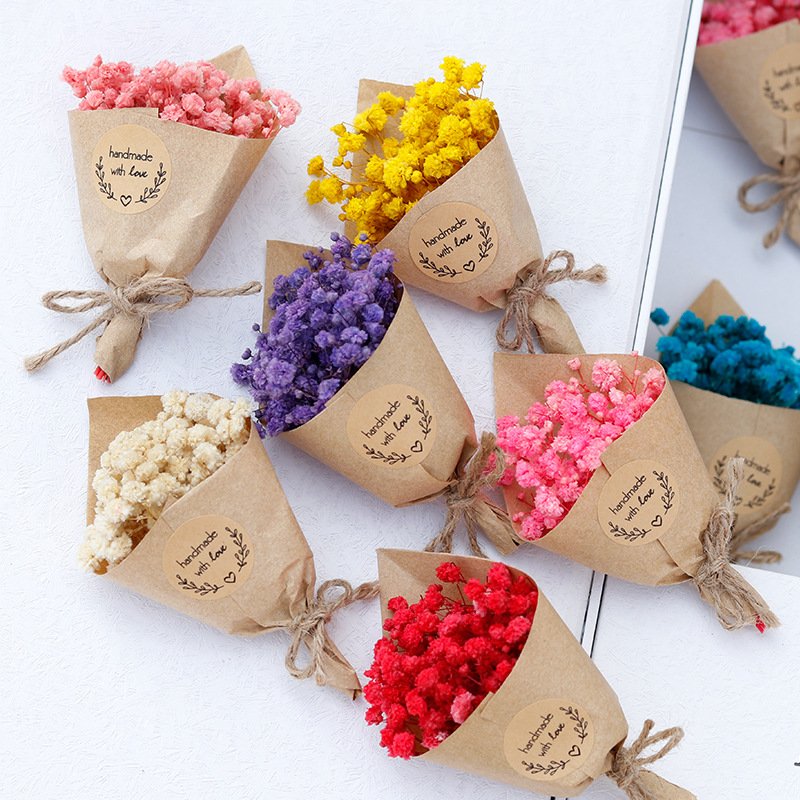 Wholesale mini dried flower bouquet regalos para bodas regalos boda invitados regalos de para invitados wedding gifts for guests