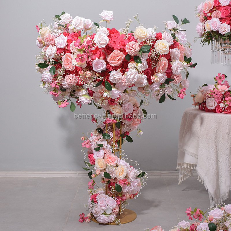 new 2024 giant 70cm flower ball flower wreath purple bow clear burgundy custom dinning for centerpiece