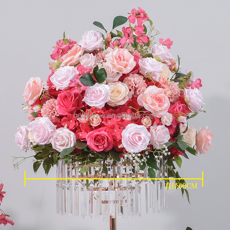 new 2024 giant 70cm flower ball flower wreath purple bow clear burgundy custom dinning for centerpiece