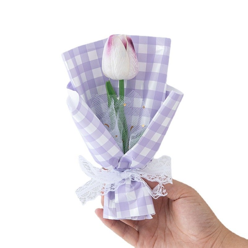 Wholesale Christmas Mothers Day Gifts Artificial Flower Tulips Valentine's Day Small Bouquet Party Supplies