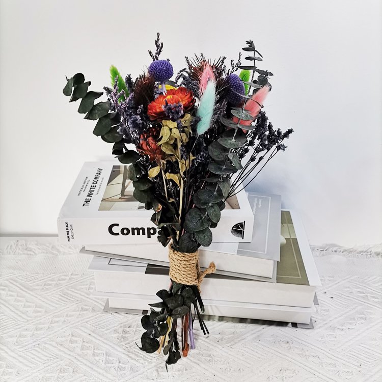 2024 Valentine's Day gift Artificial Flower Bouquet preserved rainbow eucalyptus flower for Mother's Day creative gift