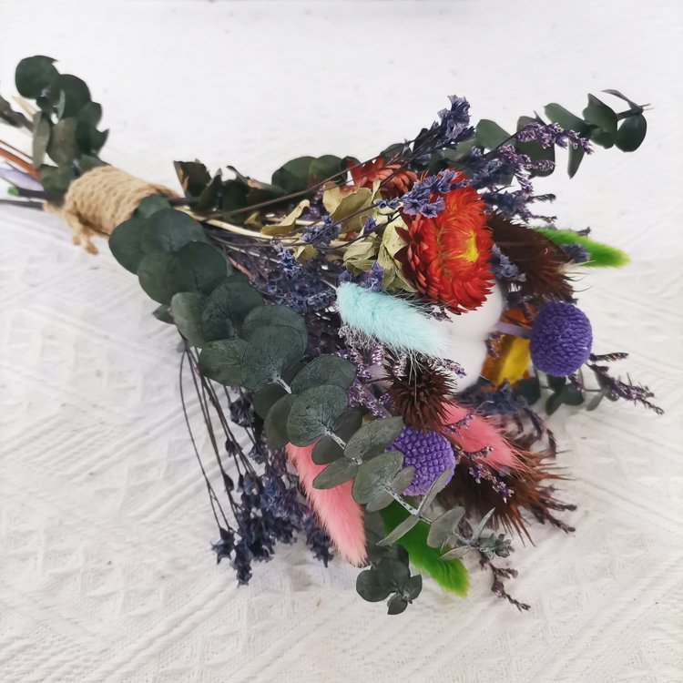 2024 Valentine's Day gift Artificial Flower Bouquet preserved rainbow eucalyptus flower for Mother's Day creative gift