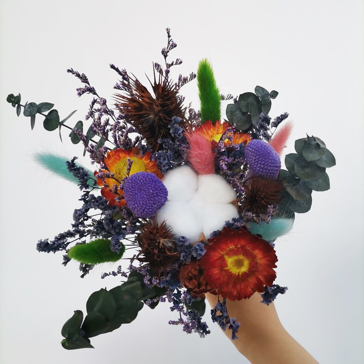 2024 Valentine's Day gift Artificial Flower Bouquet preserved rainbow eucalyptus flower for Mother's Day creative gift