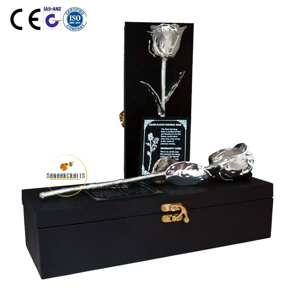 Valentine Gift Natural Silver Plated Rose