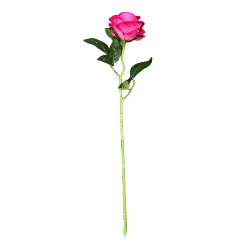 Factory bulk wholesale high quality Artificial single velvet roses flower red white velvet rose decorative flowers