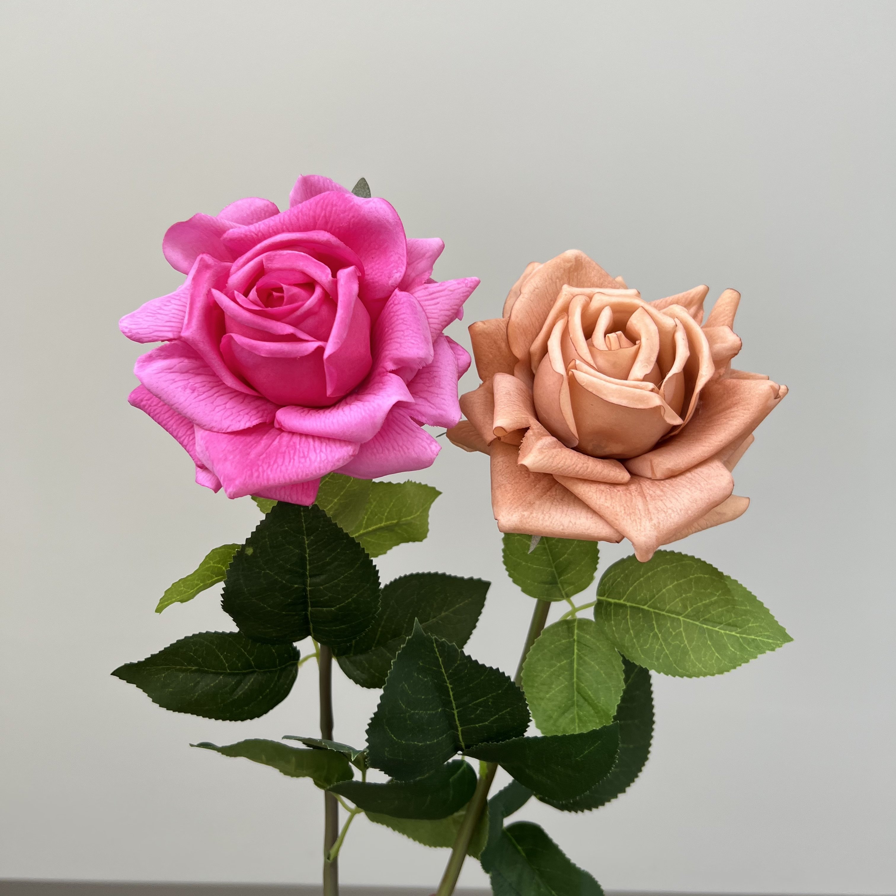 D-R001 decorative flowers new artificial real touch rose rude color rose latex flower for wedding home decor