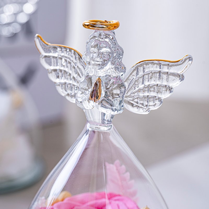 Hot Selling Natural Eternal Rose Forever Roses Birthday Valentine Father's Day Gift Preserved Flower Glass Rose
