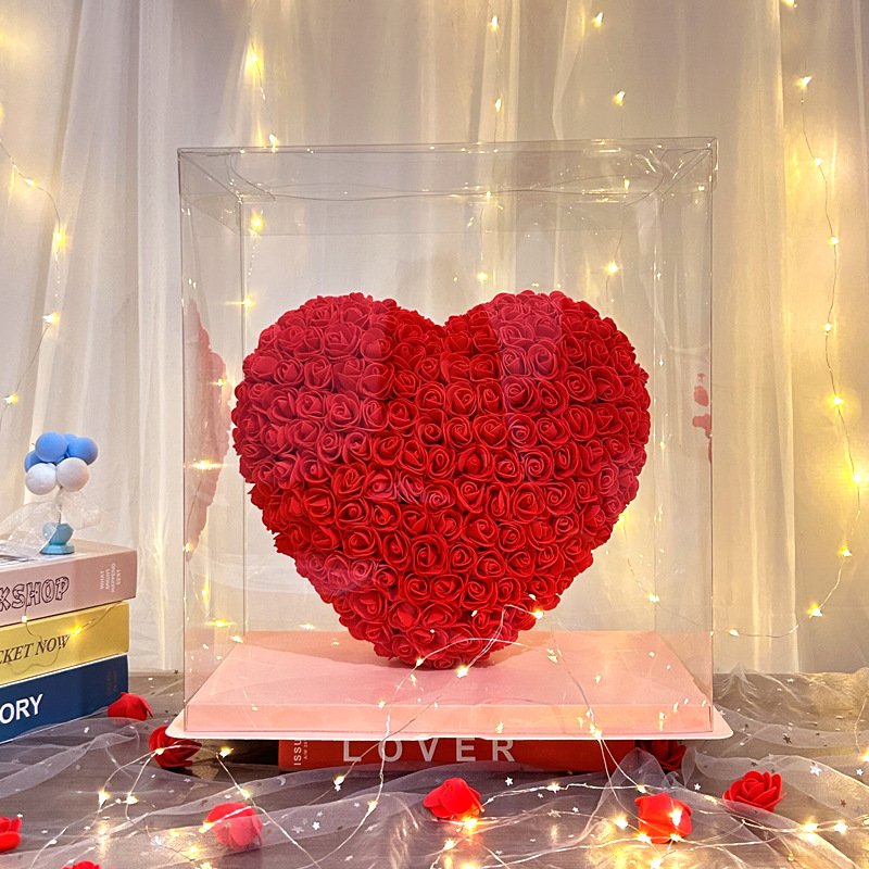 Wholesale PE Artificial heart rose save Christmas Valentine Birthday gift Rose Heart confession girlfriend small gift Halloween
