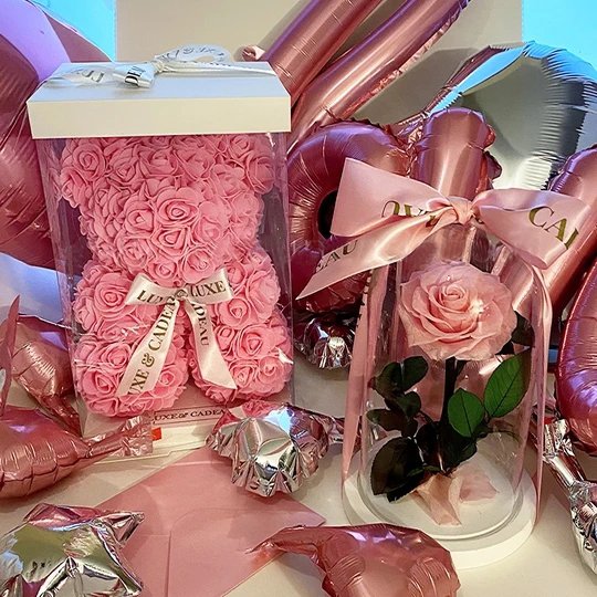 Wholesale Ositos Con Rosas Rosas De Foamy Rose Styrofoam Artificial Flower Bear with Gift Box
