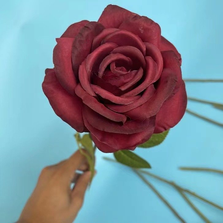 AF10001 White Silk Large Rose Flores Artificial Flower Floral Bulk Velvet Roses For Wedding Bohemian Home Decor
