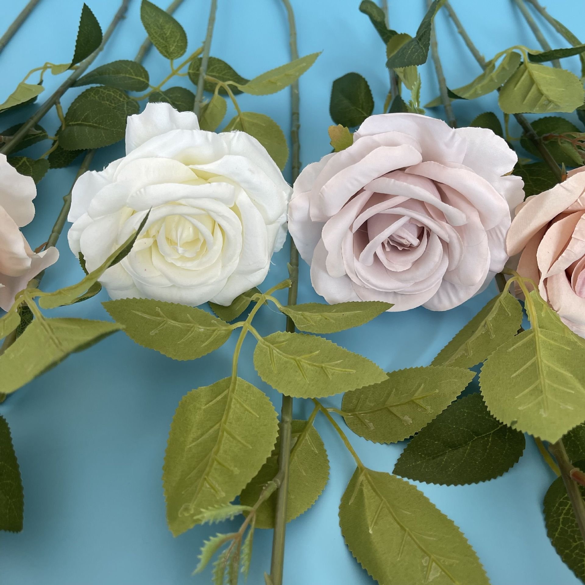 AF10001 White Silk Large Rose Flores Artificial Flower Floral Bulk Velvet Roses For Wedding Bohemian Home Decor