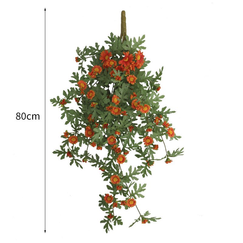 Natural Orange 80cm Sun Flower Artificial Flowers Bouquet For Home Decoration