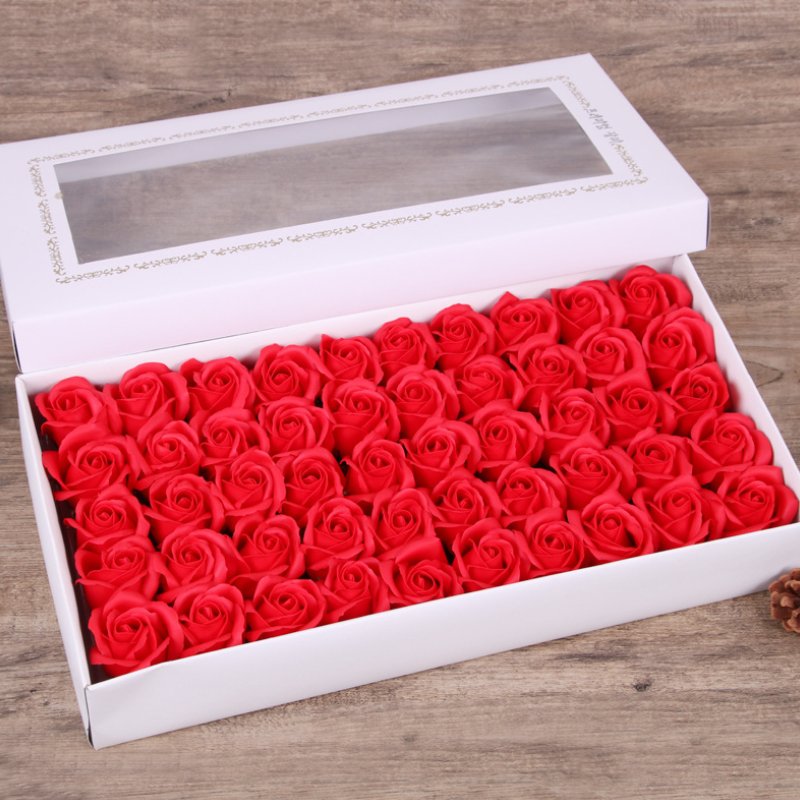 Soap Rose Flower Foam Flower Wedding Valentine's Day Christmas Decoration 50pcs/box