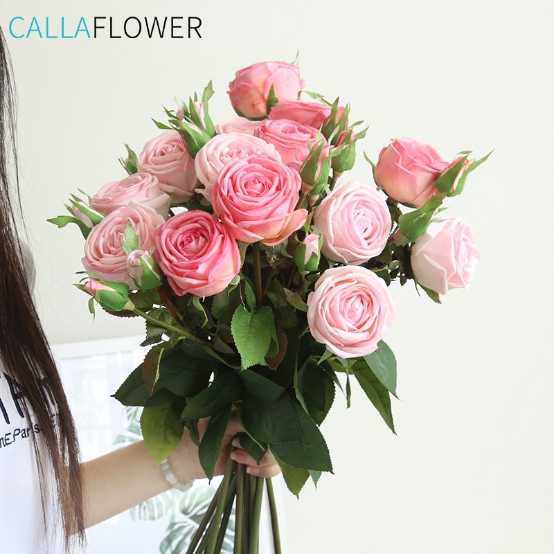 MW59991 Hot Sale rose flower artifisial real touch artificial flower real touch velvet roses flower