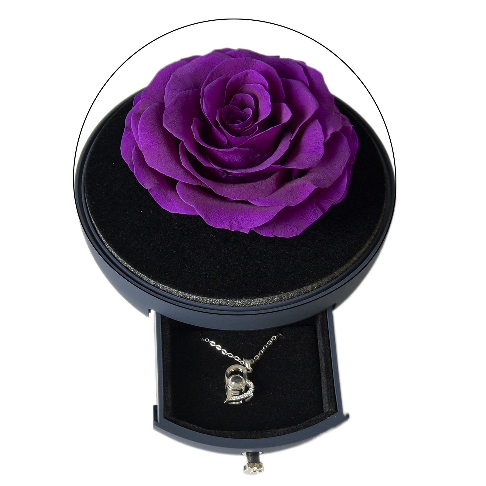 Christmas gift 2022 dreamy flores preservadas natural stabilized preserved rose flower jewelry box eternal roses in acrylic box