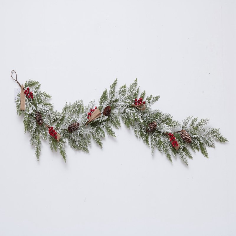 High-end PE christmas wreath for door supplies preserved boxwood christmas wreath