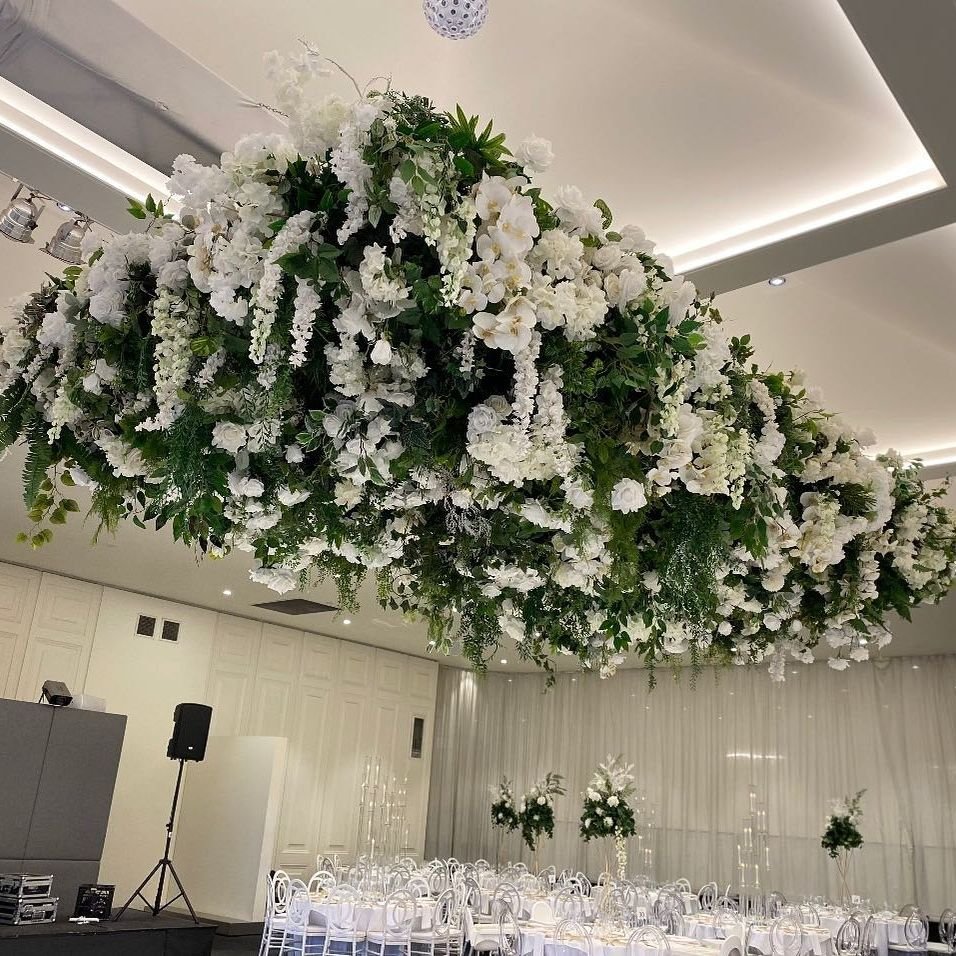 Artificial hanging flowers wedding home artificial plant ceiling decoration ceiling indoor top mounted hanging flowers wall