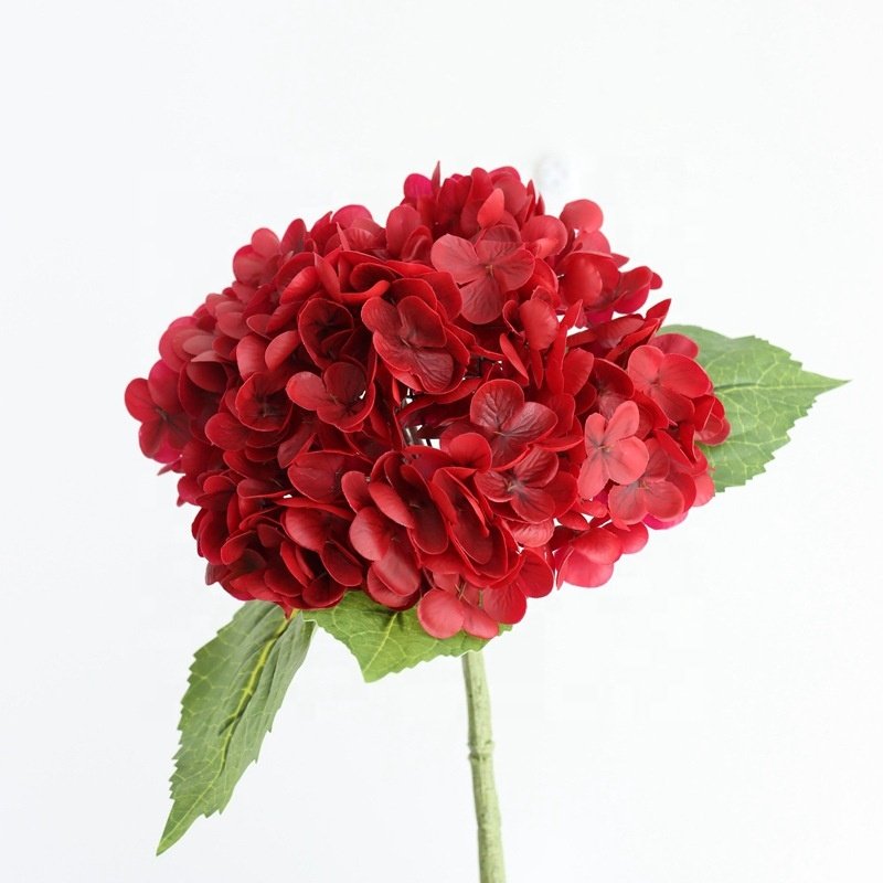 O-X639 Hot Sale Real Touch Hydrangea Artificial Flower Large Hydrangeas Flowers Artificial Wedding Latex White Pink Hydrangea