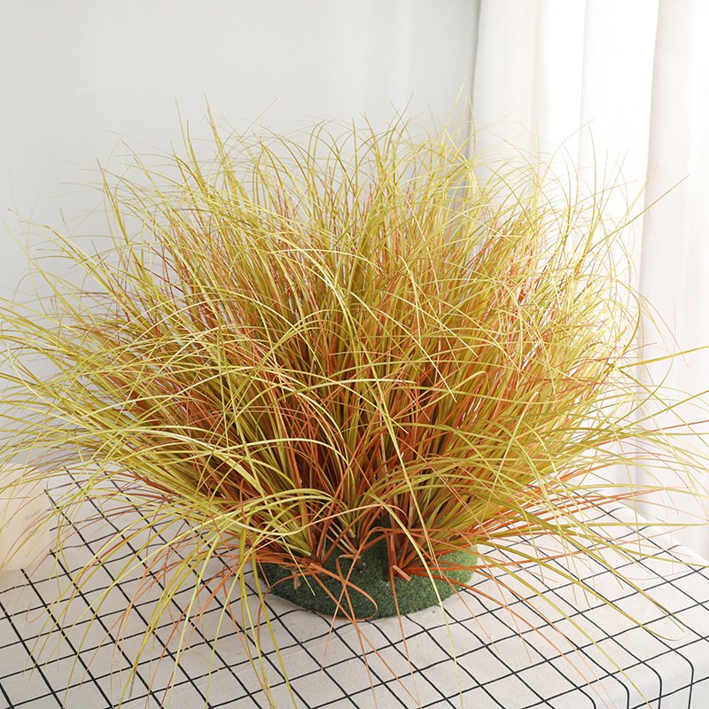 AR-724 Nordic Artificial Plastic Silk Onion Grass Green Plant Wall Pushgrass For Decoration