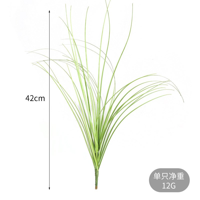 AR-724 Nordic Artificial Plastic Silk Onion Grass Green Plant Wall Pushgrass For Decoration