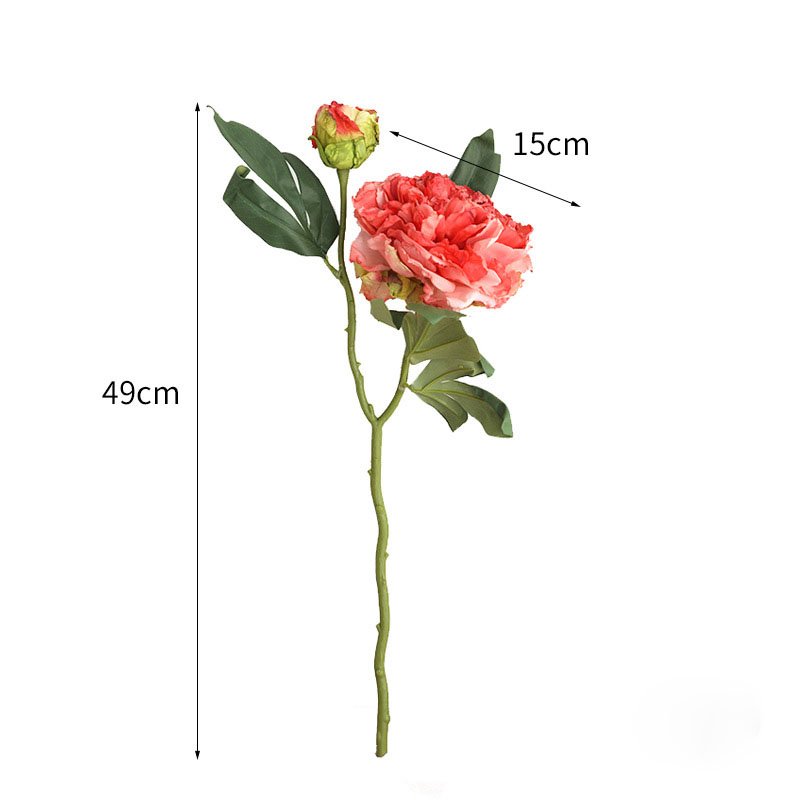 Wholesale 2 heads Artificial Peony Bouquets for Home & Wedding Decor