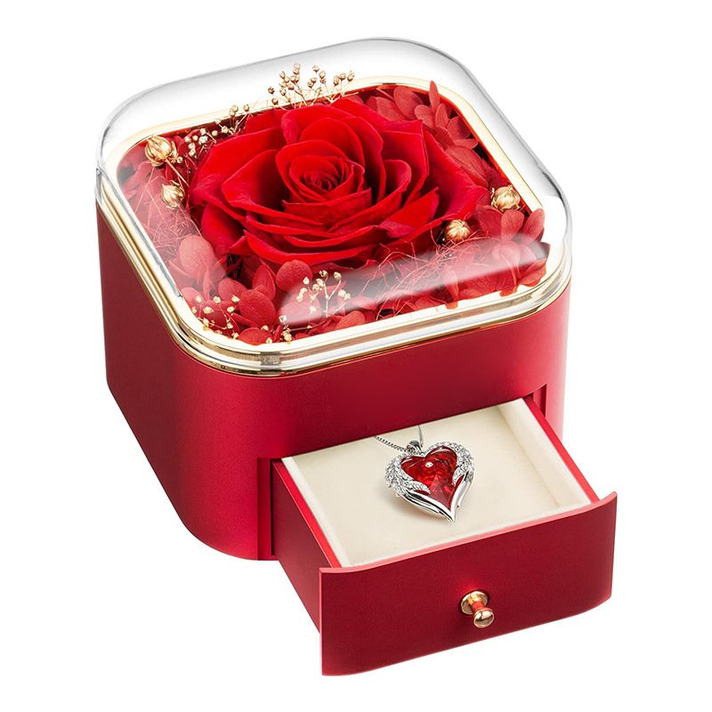 Valentine's Day Gift Box Luxury Jewelry Box Creative Accessory Preserved Roses Boxes