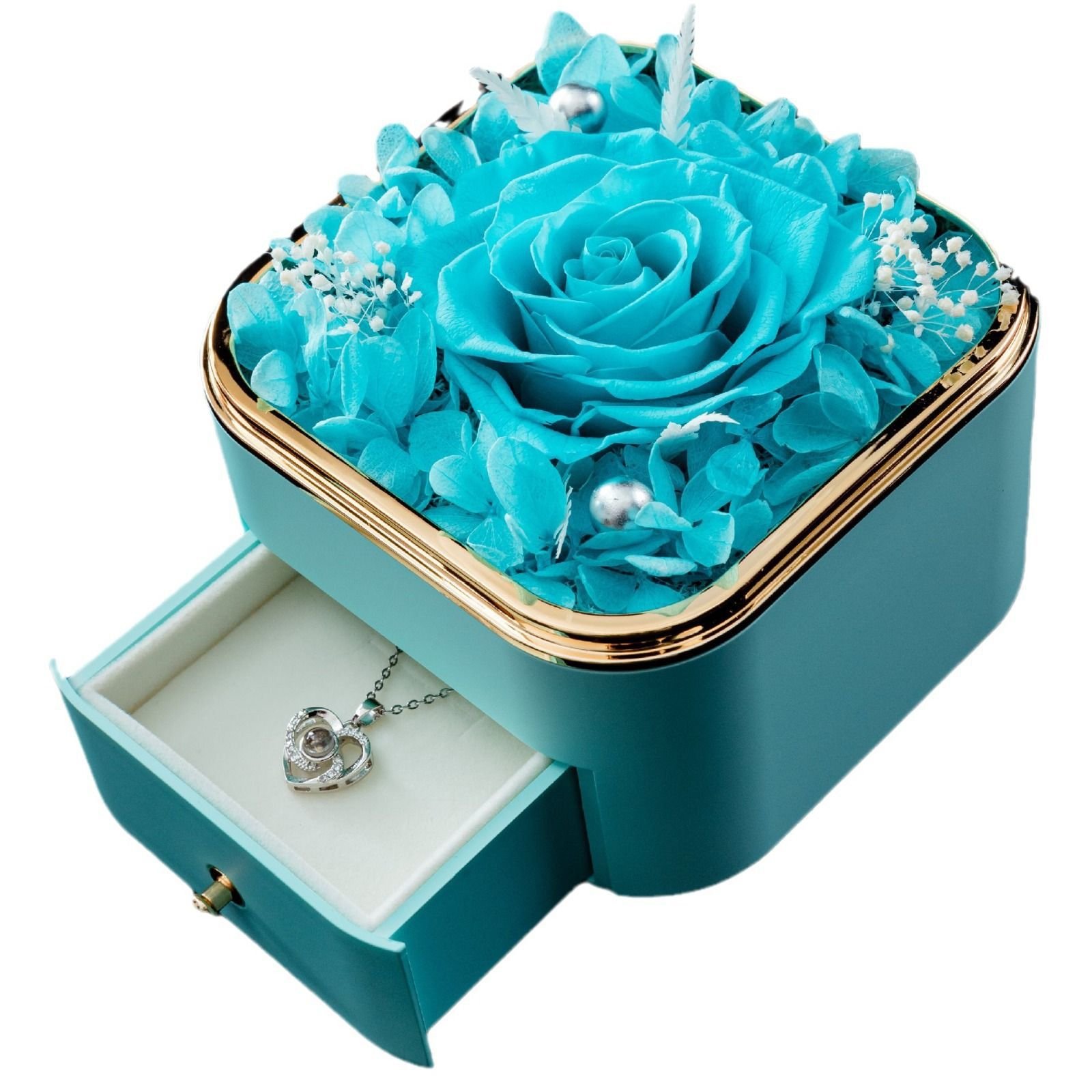 Valentine's Day Gift Box Luxury Jewelry Box Creative Accessory Preserved Roses Boxes