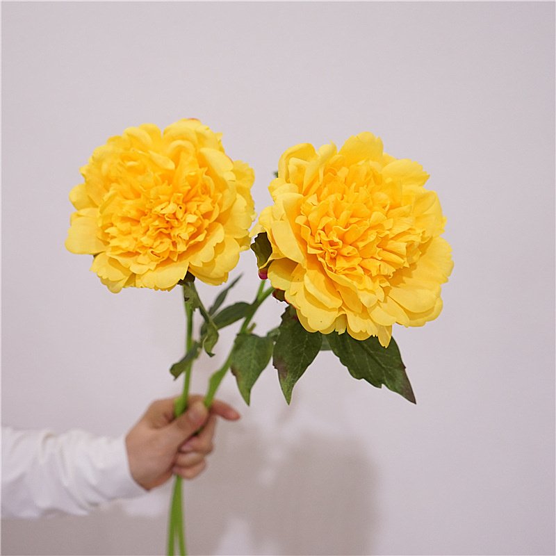 European Style Peony Flower Real Touch Single Stem Preserve Moisture Peony Flower for Home Wedding Arrangements