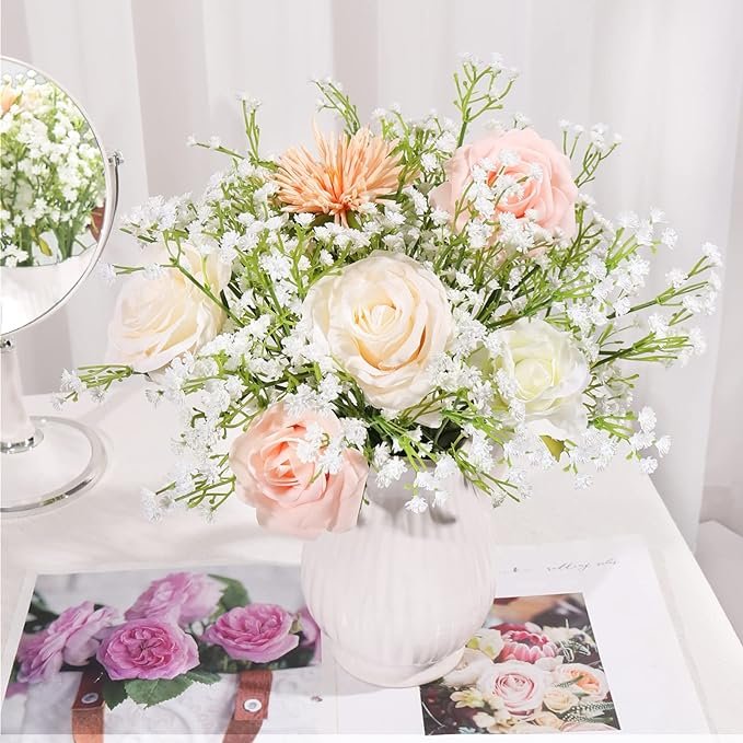 Wholesale Artificial Gypsophila Flower Fake Real Touch Mini Baby Breath Flowers Artificial Valentine Gift Wedding Supplies