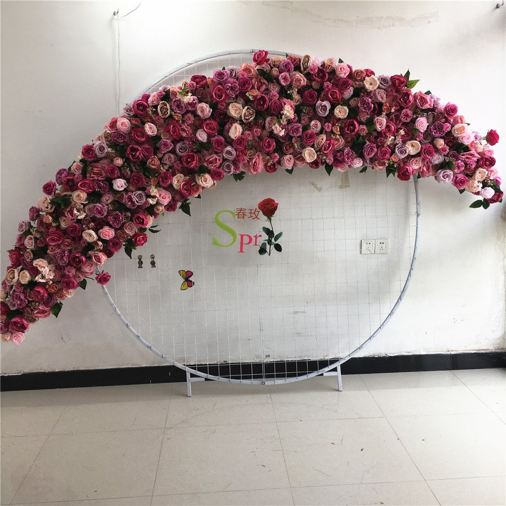 SPR Luxury 2m wedding backdrop decor flower arrangement party artificial corner flower row 40cm table centerpiece Runners