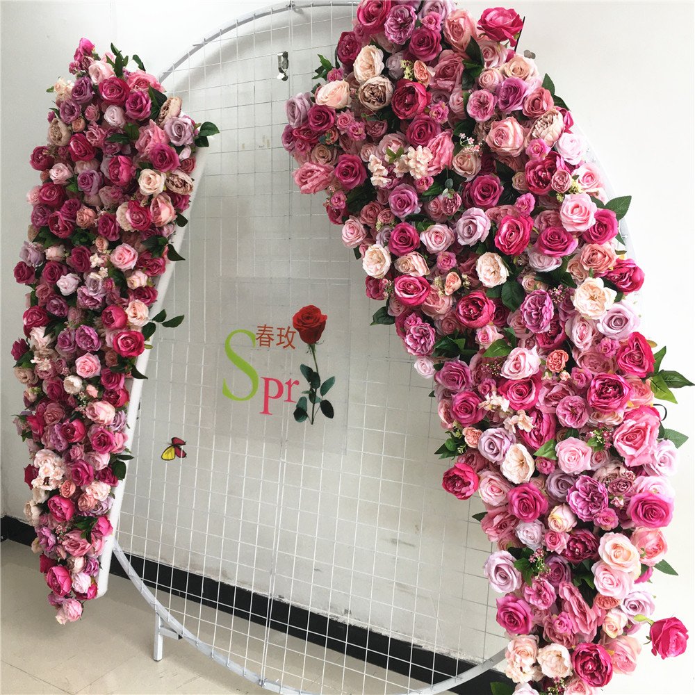 SPR Luxury 2m wedding backdrop decor flower arrangement party artificial corner flower row 40cm table centerpiece Runners