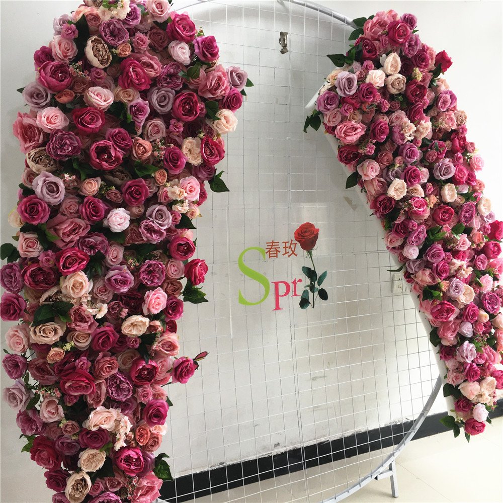 SPR Luxury 2m wedding backdrop decor flower arrangement party artificial corner flower row 40cm table centerpiece Runners