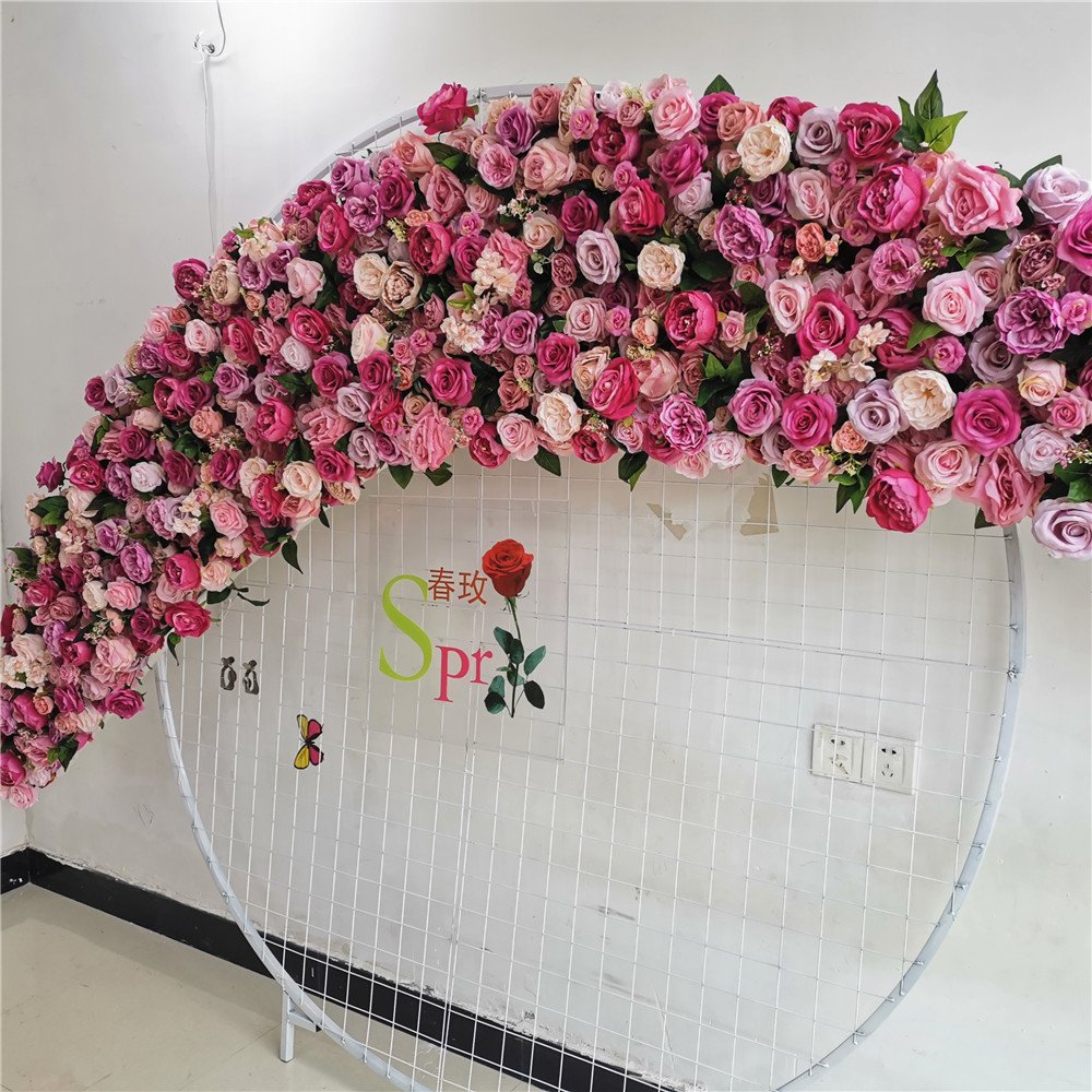 SPR Luxury 2m wedding backdrop decor flower arrangement party artificial corner flower row 40cm table centerpiece Runners