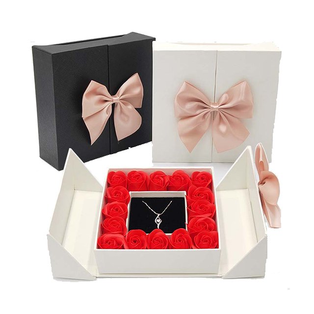 Lipstick Necklace 16 Preserved Eternal Rose Box Rose Jewelry Box Girlfriend Gifts Various Party Festival Gifts