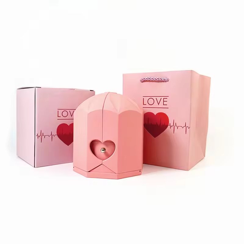 New Product Ideas 2024 Everlasting Jewelry Box Valentines Day Gift Preserved Rose Immortal Forever Roses In Acrylic Gift Box