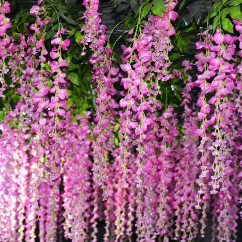 Artificial Wisteria Flowers Simulation Hanging Wisteria Vine white living room decoration artificial flower
