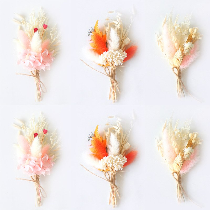 Beautiful Natural Preserved Dried Flower Arrangement Mini Bouquet Unique Bulk Wedding Gifts For Guests