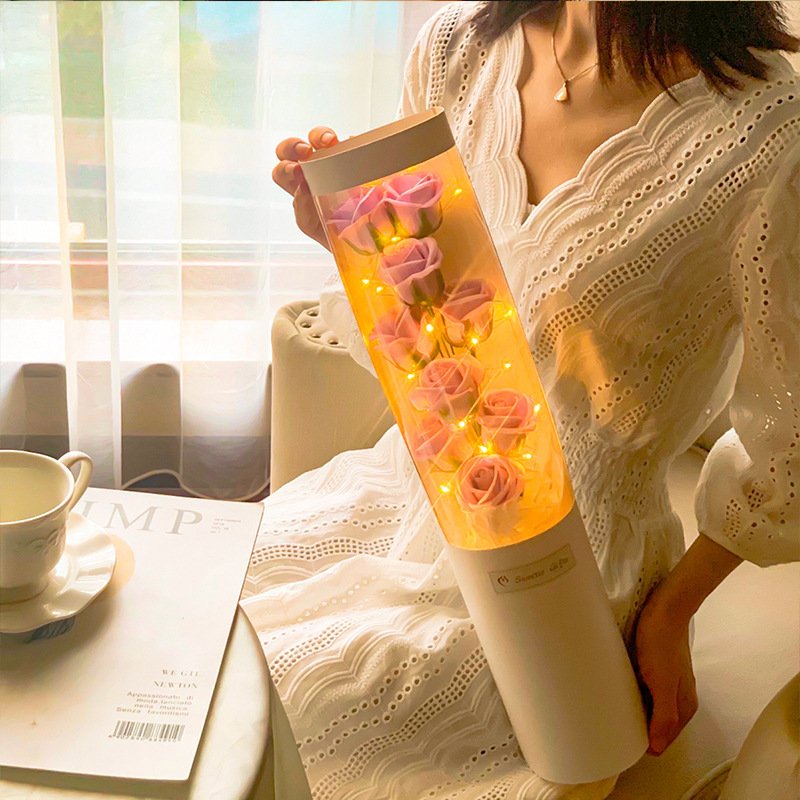 Valentine's Day Mother's Day Gift Stunning Artificial Flowers Bouquet Hug Bucket Preserved Quality Weddings Christmas Gift Box