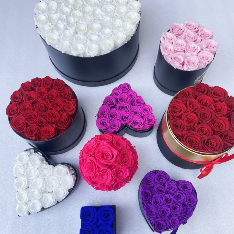 Eternal Life Preserved Roses For Christmas Day Real Roses gift in box forever eternity infinity immortal rose flower
