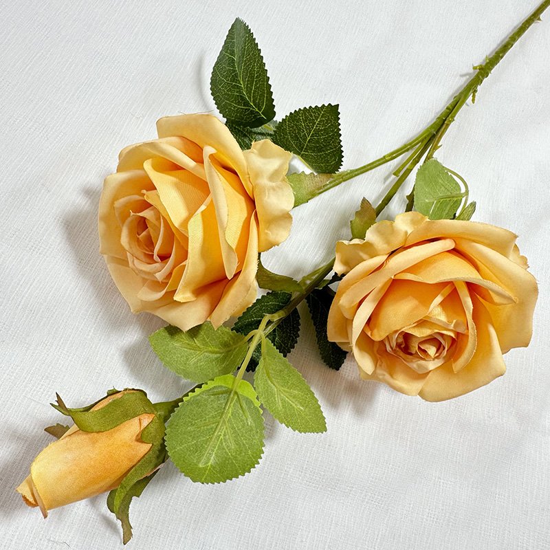 QiHao High Quality Artificial Silk Rose Valentine's Paris Rose Fabric Flower for Sale Christmas Halloween Graduation Occasions
