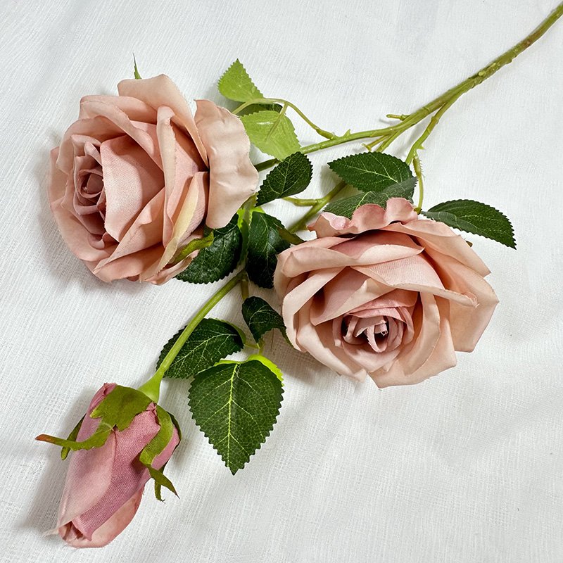 QiHao High Quality Artificial Silk Rose Valentine's Paris Rose Fabric Flower for Sale Christmas Halloween Graduation Occasions