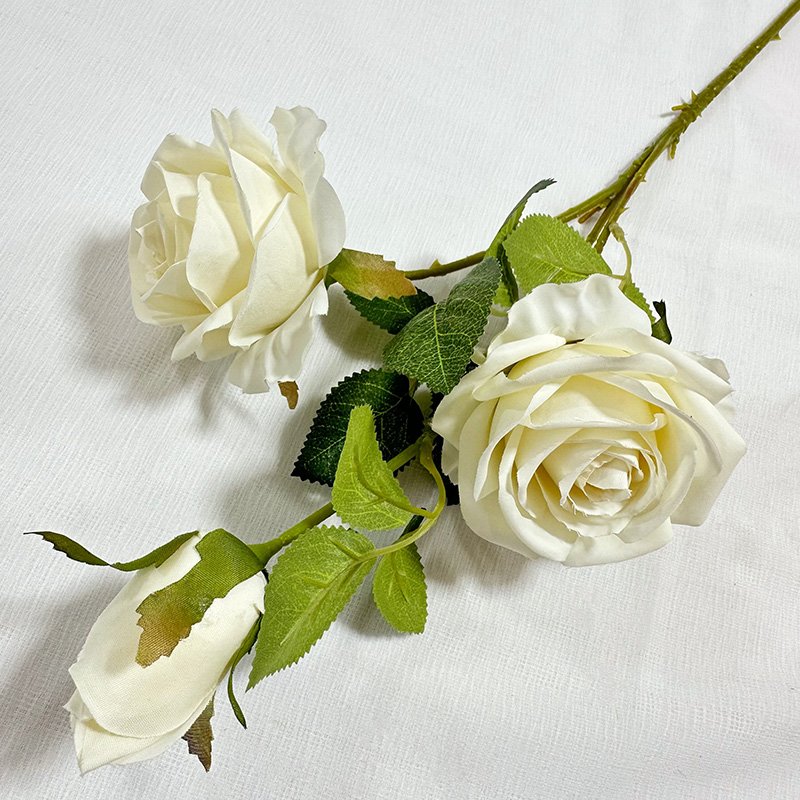 QiHao High Quality Artificial Silk Rose Valentine's Paris Rose Fabric Flower for Sale Christmas Halloween Graduation Occasions