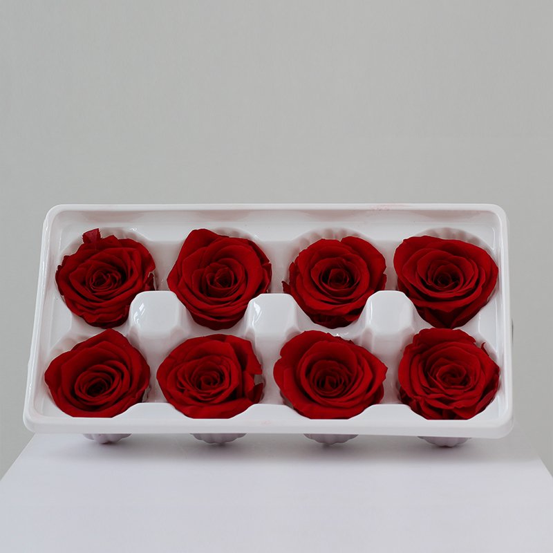 Low price and high quality 4-5cm Grade A Rose Head Stabilized Eternal Rose Head for Wedding decoration
