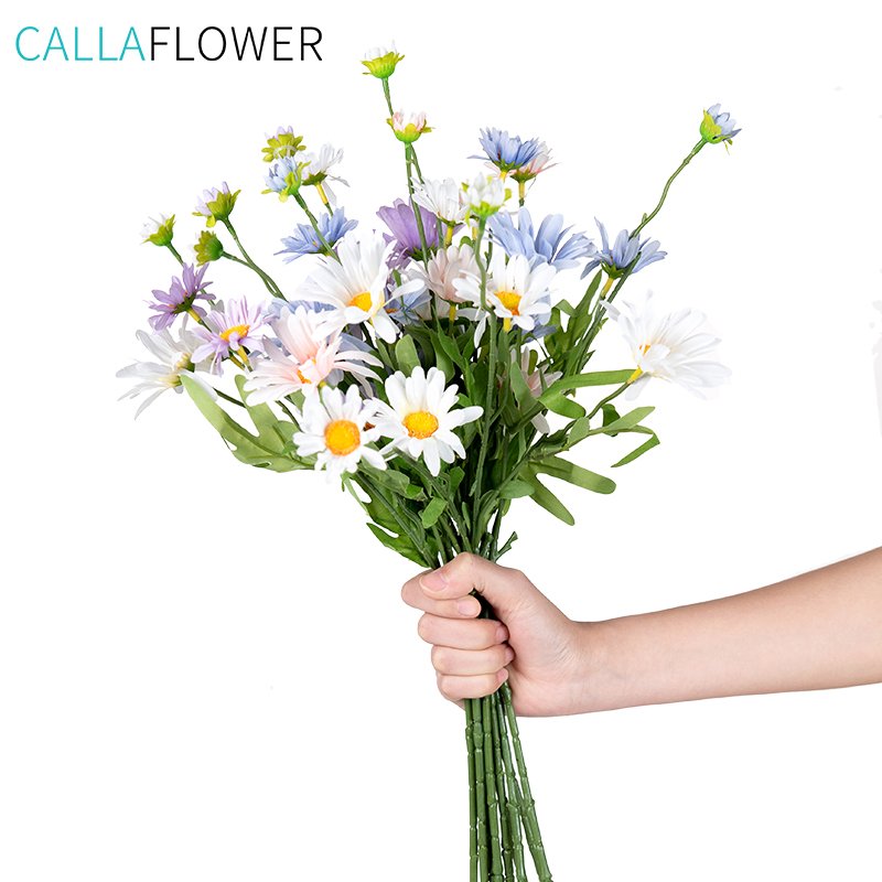 MW66785 Wholesale Handmade Artificial Silk Flower Daisy for Home Funeral Wedding Centrepiece Bridal Bouquet Decoration